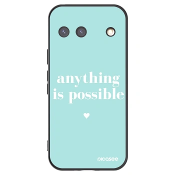 Picasee crna silikonska maskica za Google Pixel 9 - Anything is possible