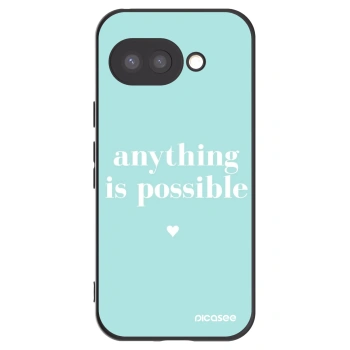 Picasee crna silikonska maskica za Google Pixel 9a - Anything is possible