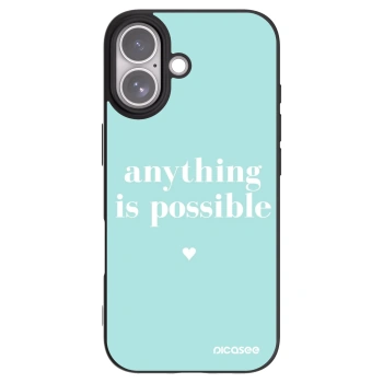 Picasee crna silikonska maskica za Apple iPhone 17 - Anything is possible