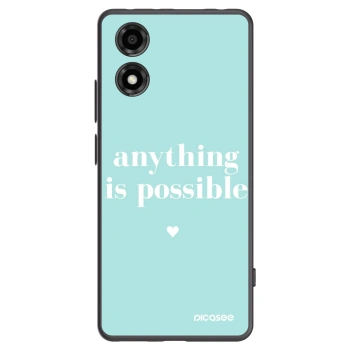 Picasee crna silikonska maskica za Motorola Moto E14 - Anything is possible