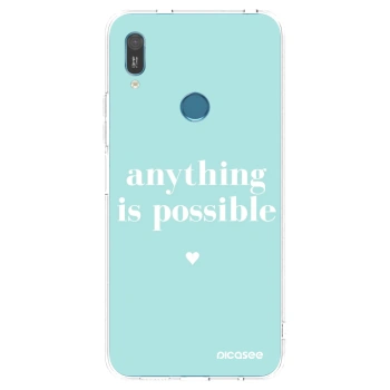 Picasee silikonska prozirna maskica za Huawei Y6 2019 - Anything is possible