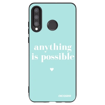 Picasee crna silikonska maskica za Huawei P30 Lite - Anything is possible