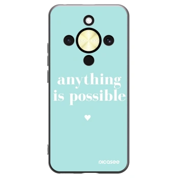 Picasee crna silikonska maskica za Honor Magic8 Lite 5G - Anything is possible