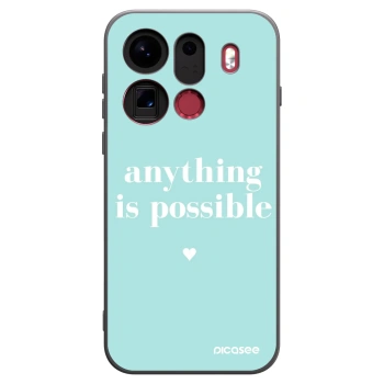 Picasee crna silikonska maskica za OPPO Find X9 Pro - Anything is possible