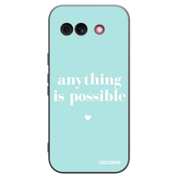 Picasee crna silikonska maskica za Google Pixel 10a - Anything is possible