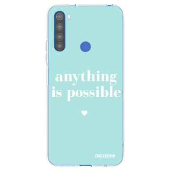Picasee silikonska prozirna maskica za Xiaomi Redmi Note 8T - Anything is possible