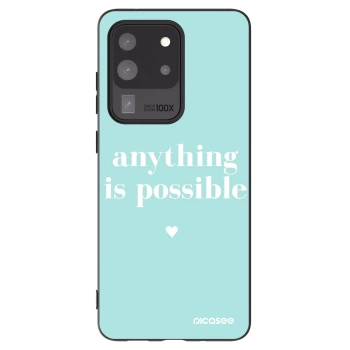 Picasee crna silikonska maskica za Samsung Galaxy S20 Ultra 5G G988F - Anything is possible