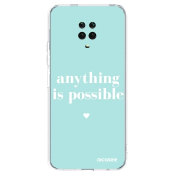 Picasee silikonska prozirna maskica za Xiaomi Redmi Note 9 Pro - Anything is possible