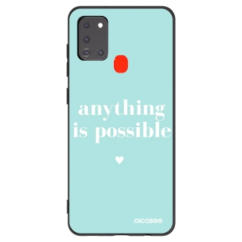 Picasee crna silikonska maskica za Samsung Galaxy A21s - Anything is possible