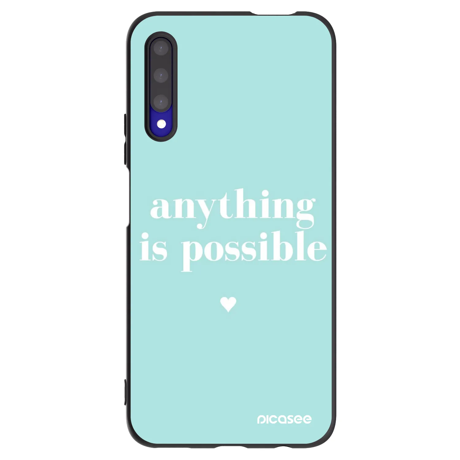 Picasee crna silikonska maskica za Honor 9X Pro - Anything is possible