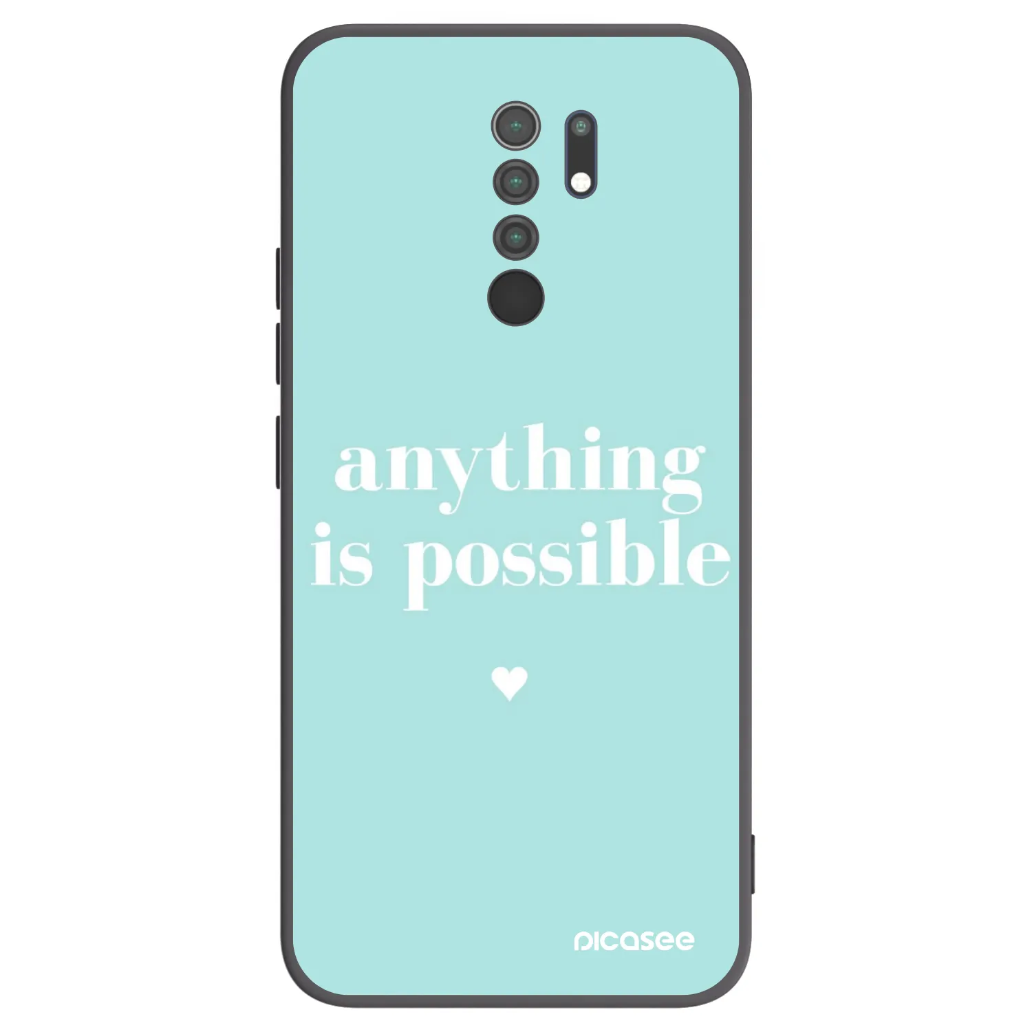 Picasee crna silikonska maskica za Xiaomi Redmi 9 - Anything is possible