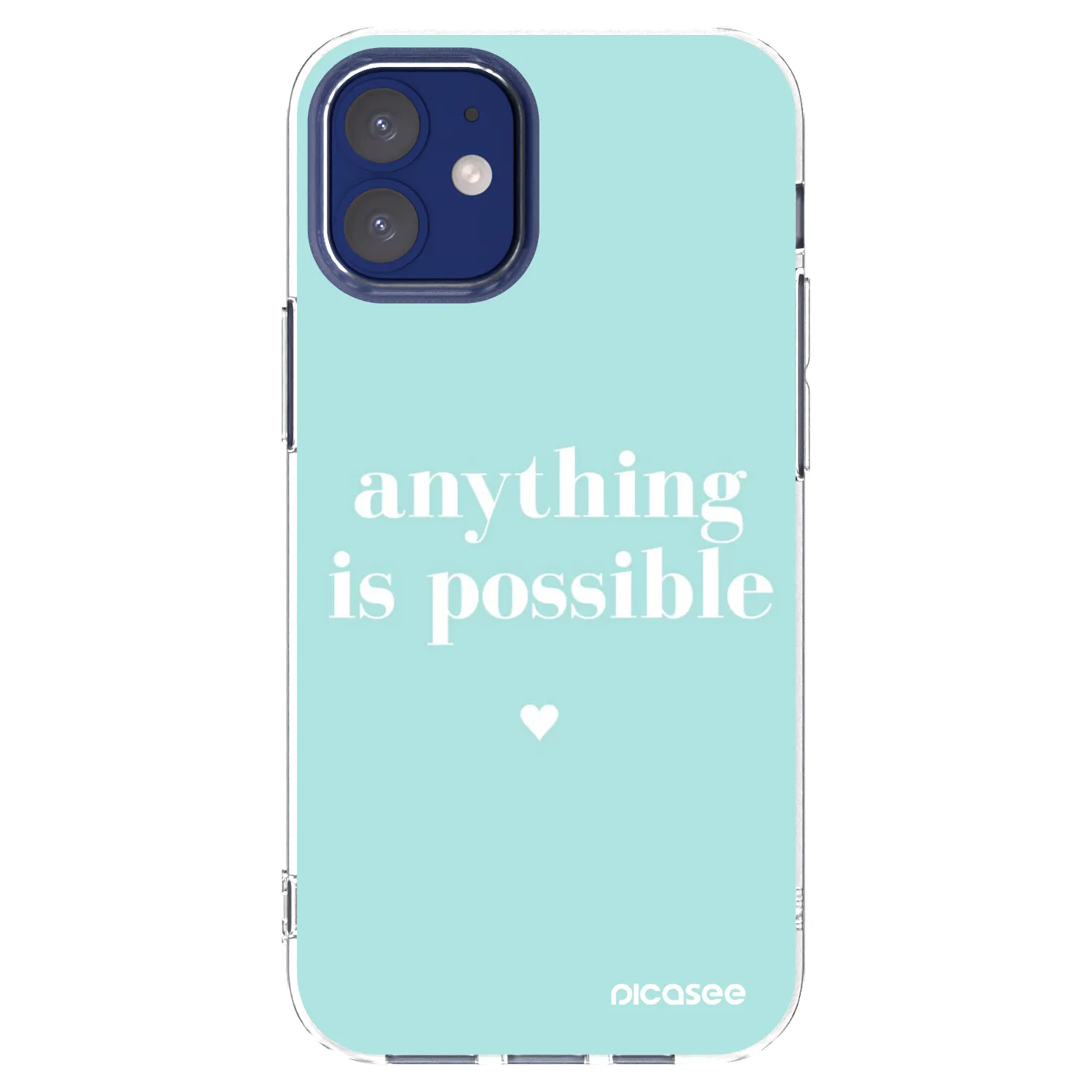 Picasee silikonska prozirna maskica za Apple iPhone 12 mini - Anything is possible
