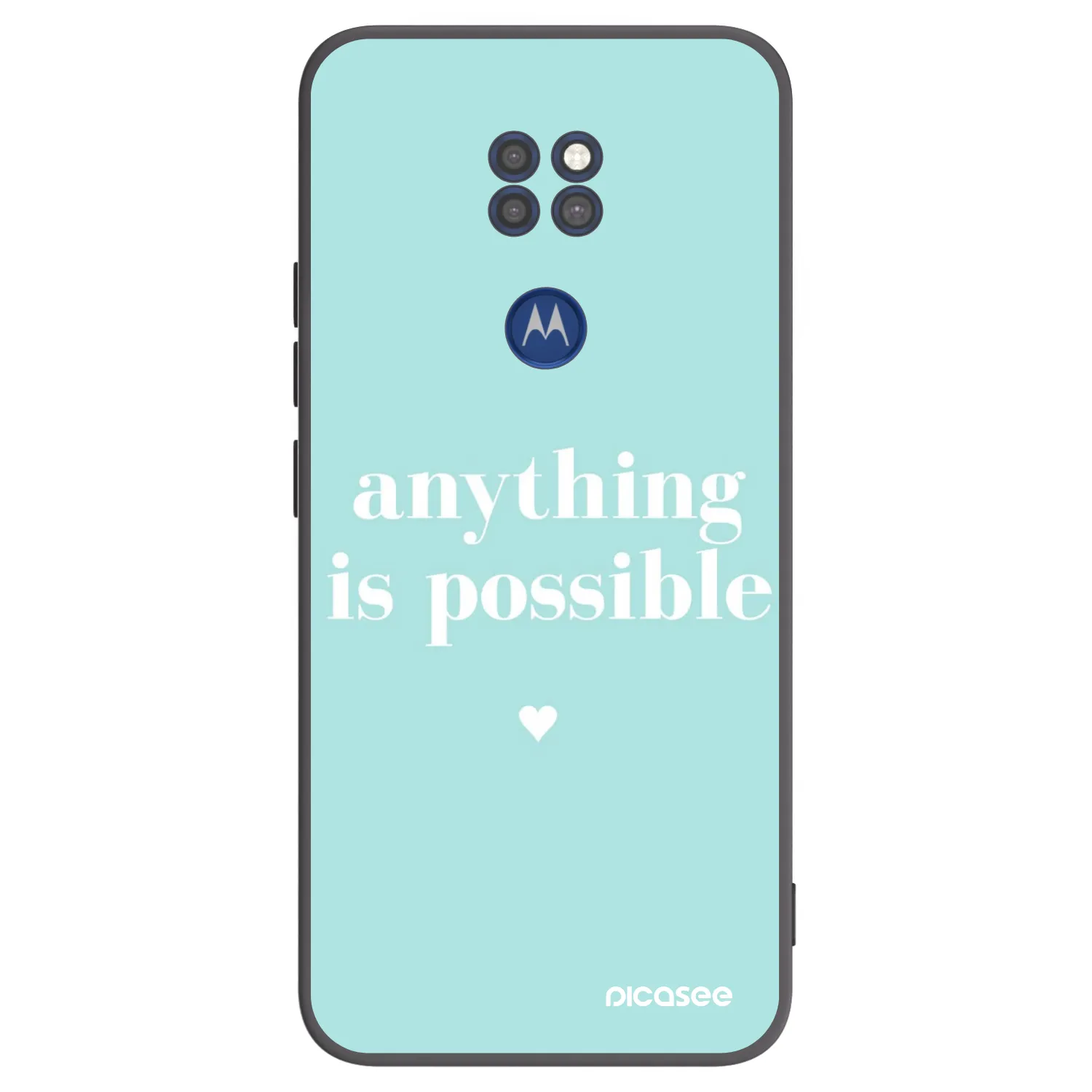 Picasee crna silikonska maskica za Motorola Moto G9 Play - Anything is possible