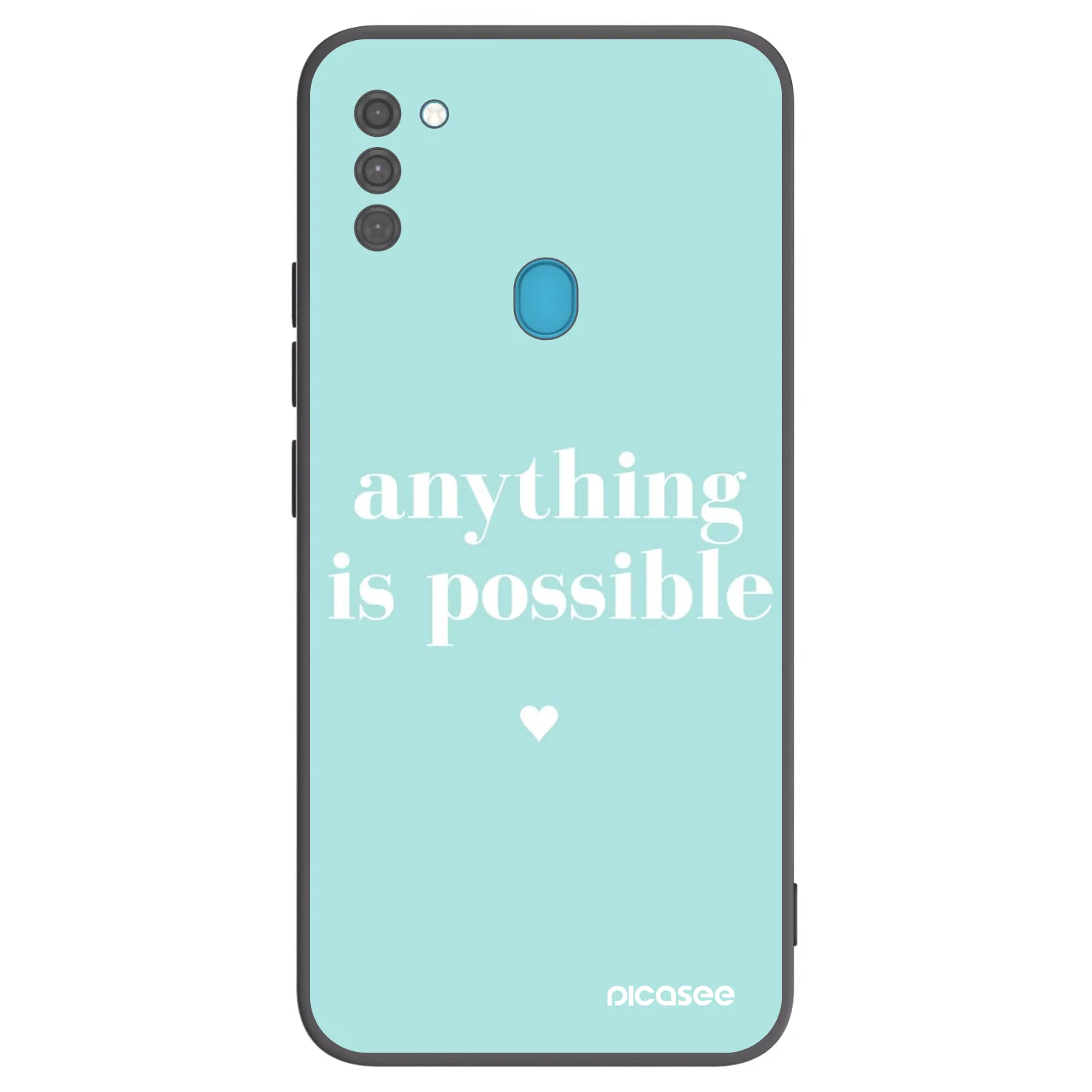 Picasee crna silikonska maskica za Samsung Galaxy M11 - Anything is possible