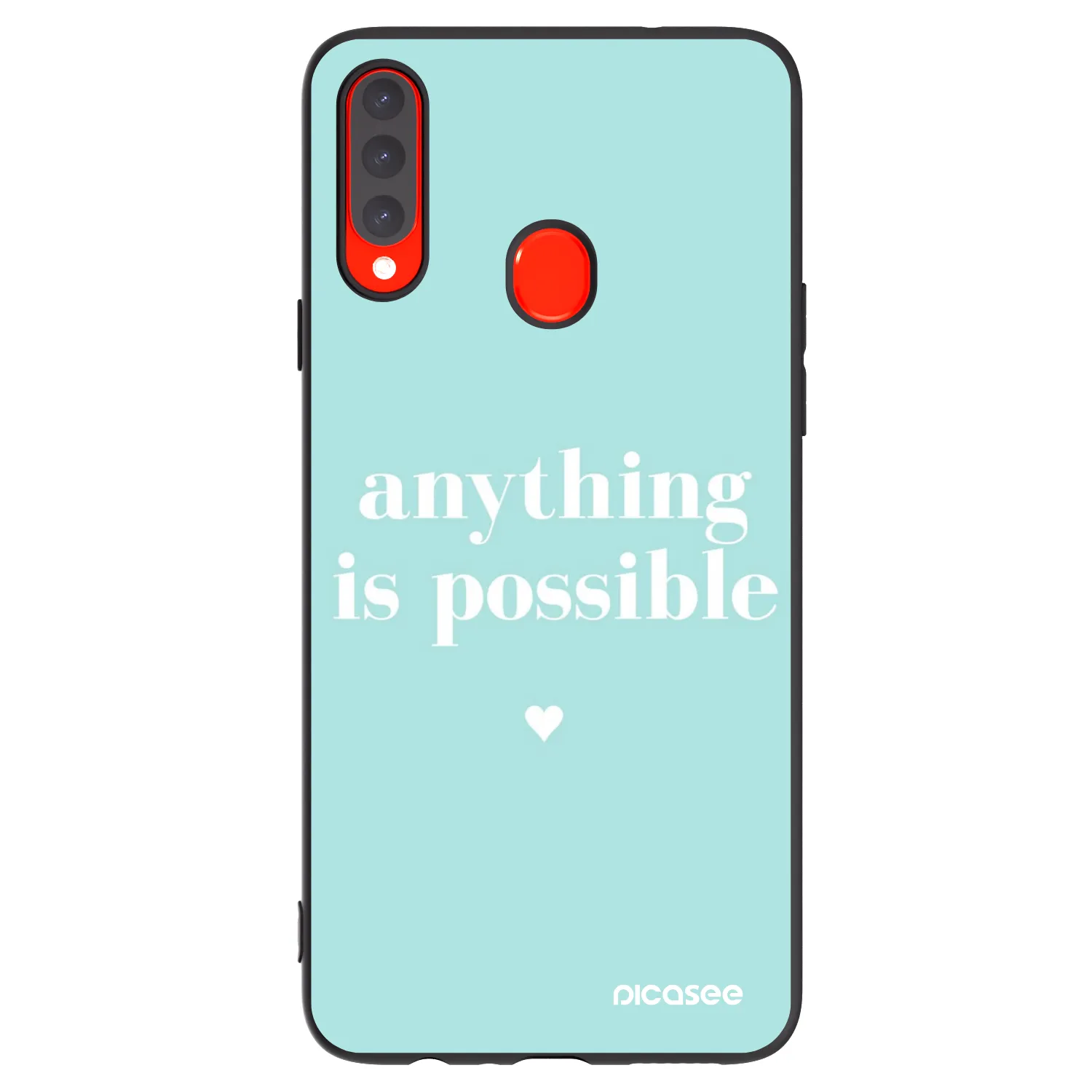 Picasee crna silikonska maskica za Samsung Galaxy A20s - Anything is possible