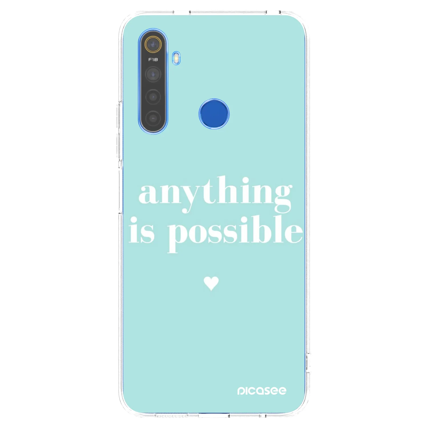 Picasee silikonska prozirna maskica za Realme 5 - Anything is possible