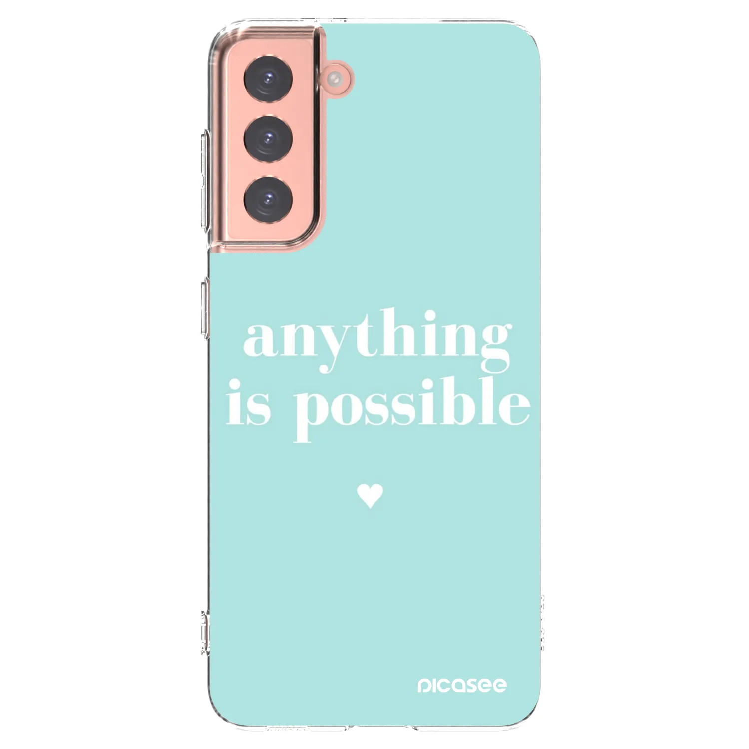 Picasee silikonska prozirna maskica za Samsung Galaxy S21 5G G991B - Anything is possible