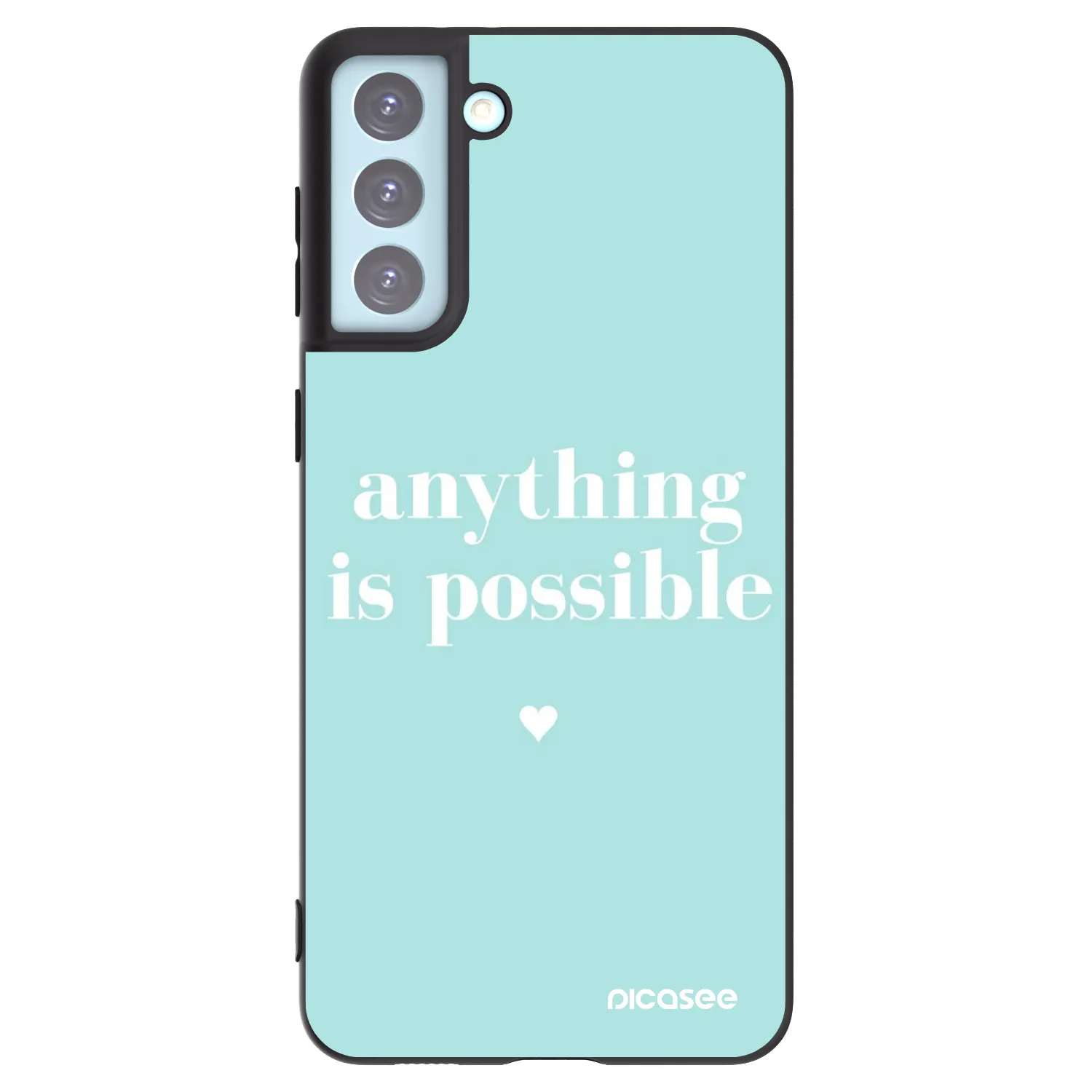 Picasee crna silikonska maskica za Samsung Galaxy S21+ 5G G996F - Anything is possible