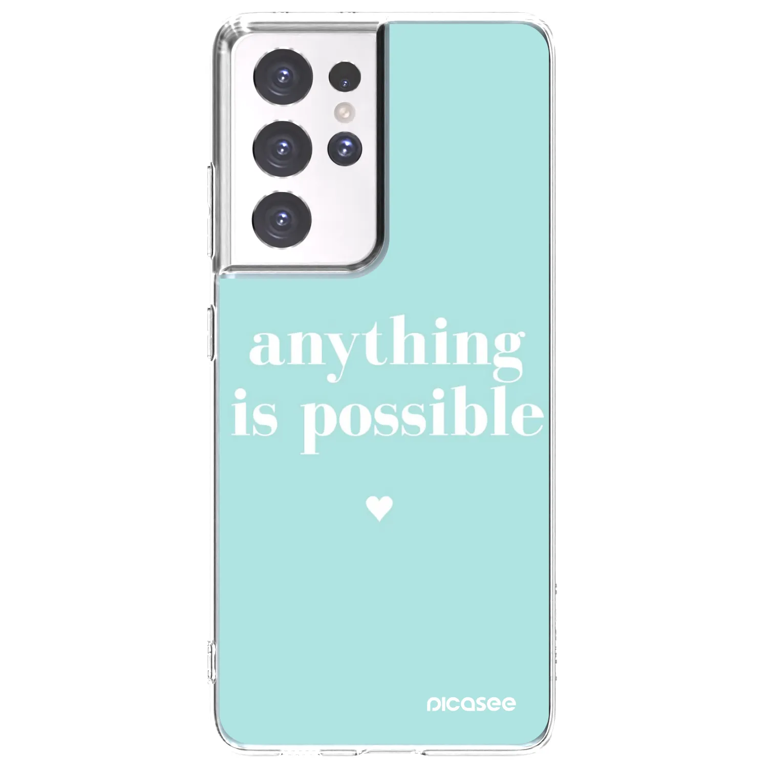Picasee silikonska prozirna maskica za Samsung Galaxy S21 Ultra 5G G998B - Anything is possible