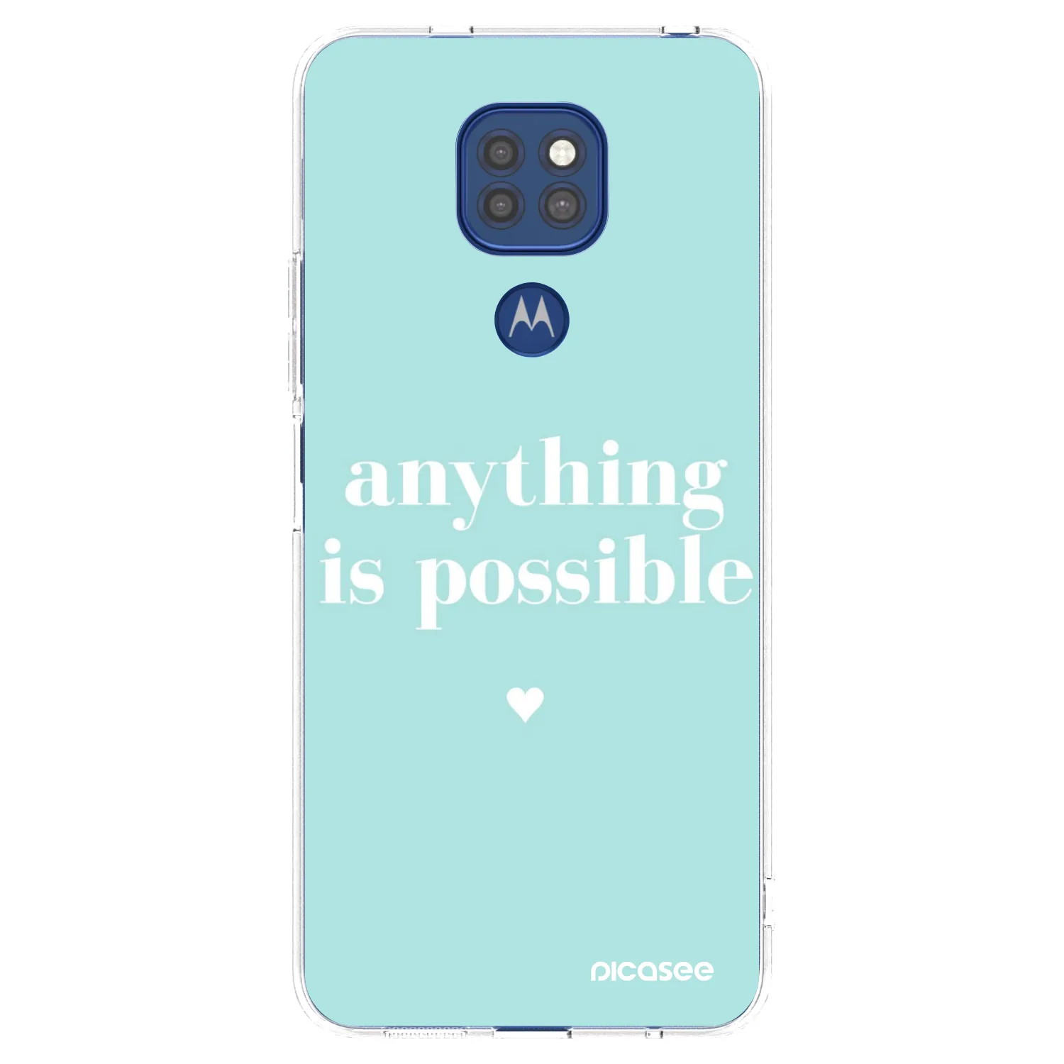 Picasee silikonska prozirna maskica za Motorola Moto G9 Play - Anything is possible