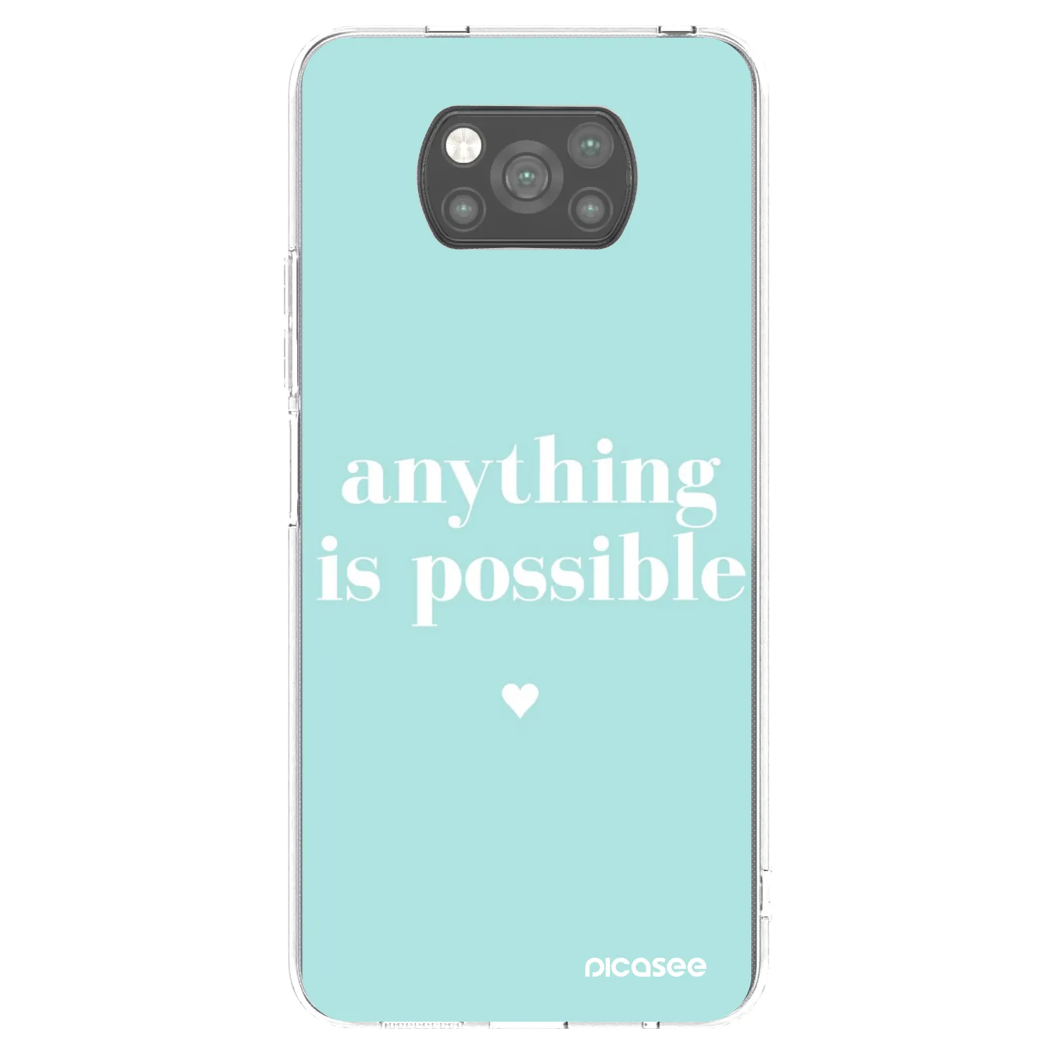 Picasee crna silikonska maskica za Xiaomi Poco X3 Pro - Anything is possible