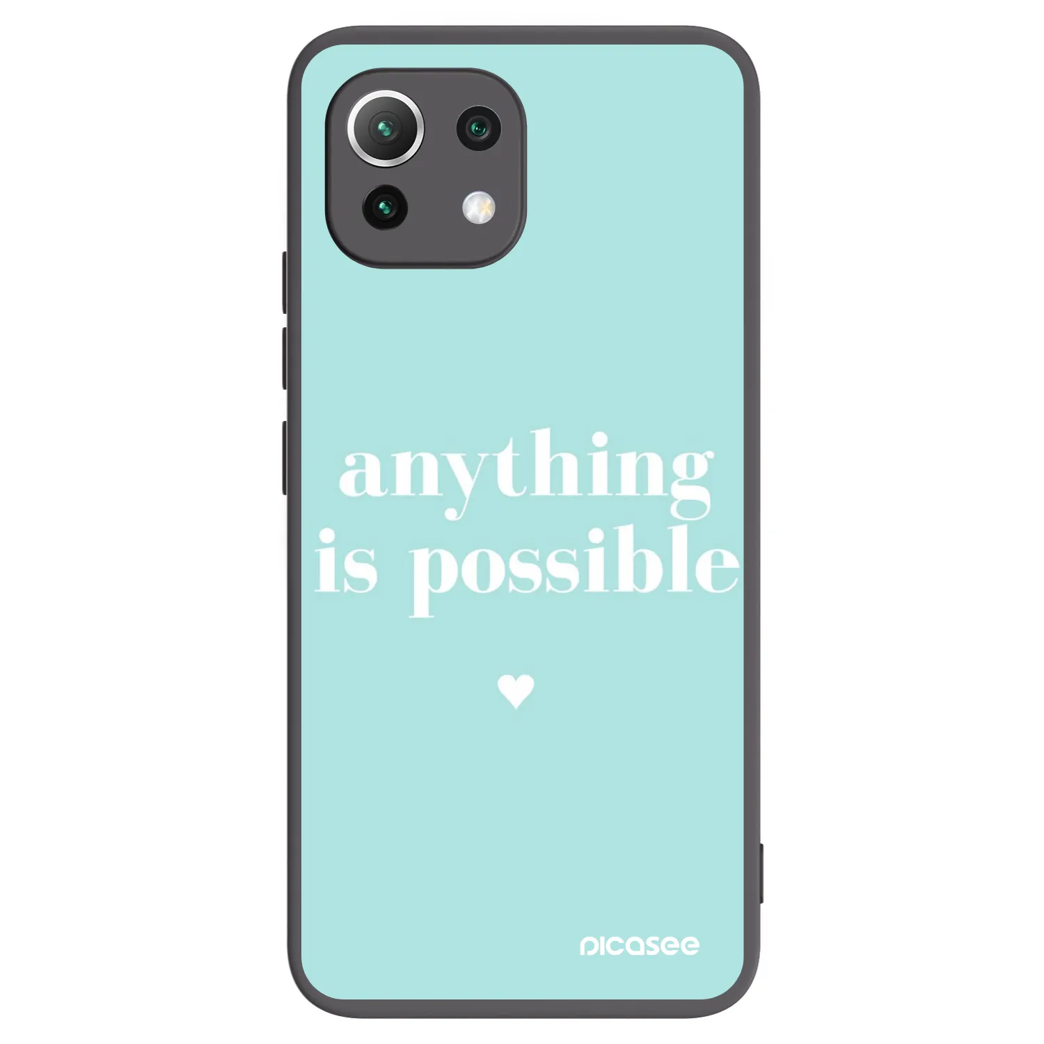 Picasee crna silikonska maskica za Xiaomi Mi 11 Lite - Anything is possible