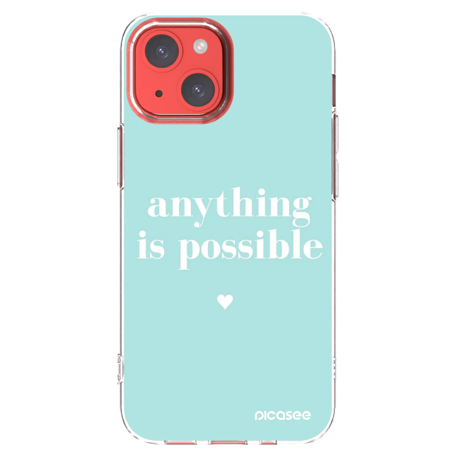 Picasee silikonska prozirna maskica za Apple iPhone 13 mini - Anything is possible