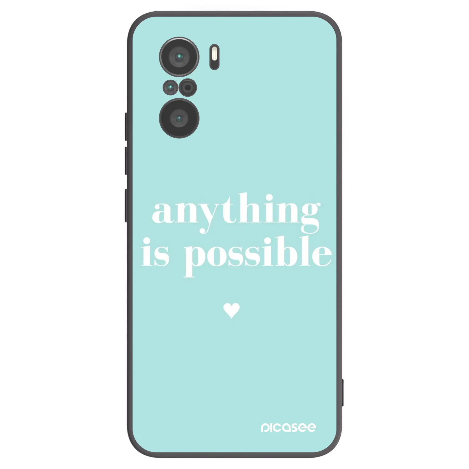 Picasee crna silikonska maskica za Xiaomi Poco F3 - Anything is possible