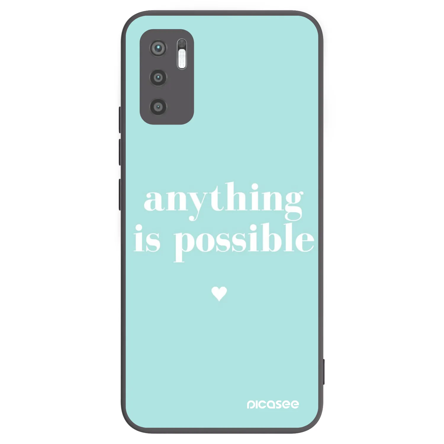 Picasee crna silikonska maskica za Xiaomi Redmi Note 10 5G - Anything is possible