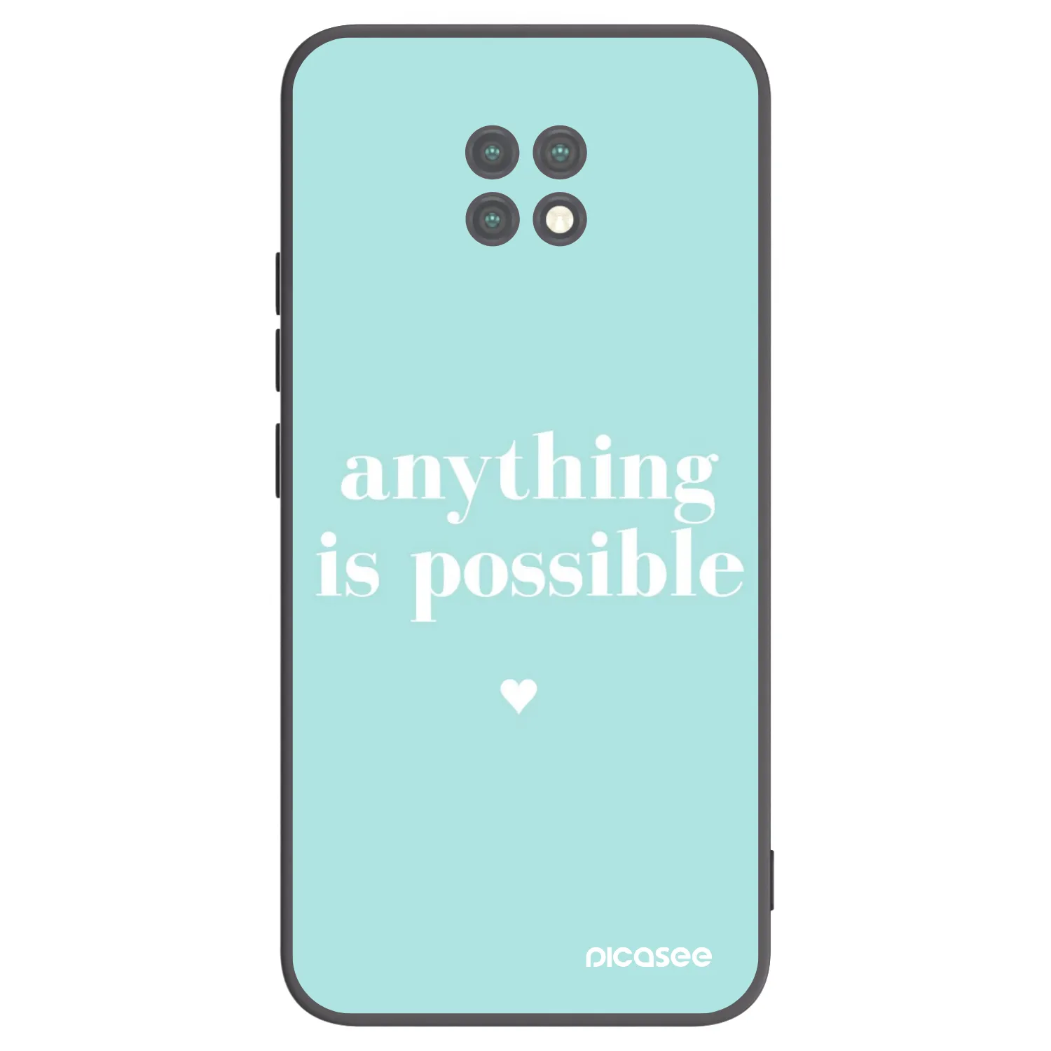 Picasee crna silikonska maskica za Xiaomi Redmi Note 9T - Anything is possible