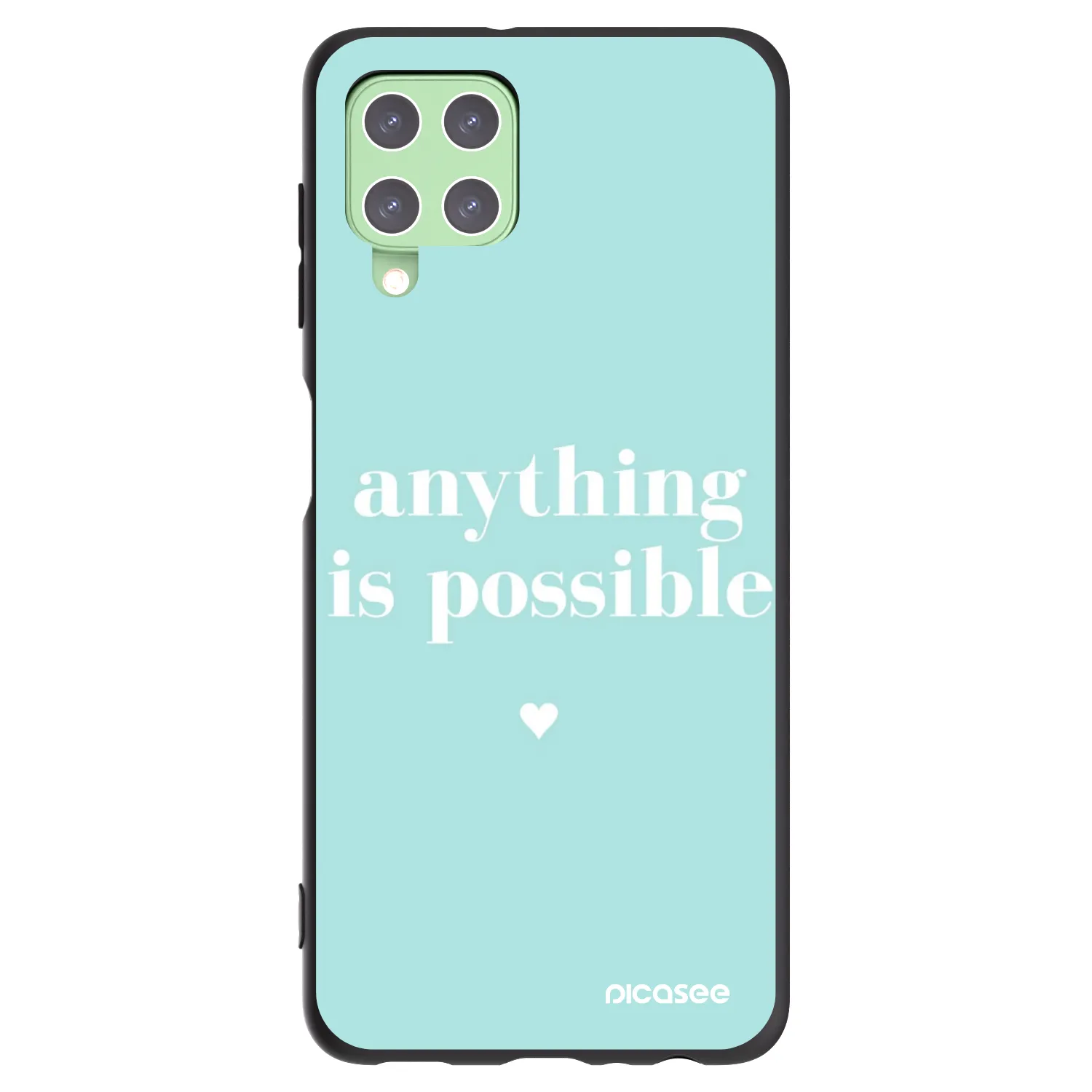Picasee crna silikonska maskica za Samsung Galaxy A22 A225F 4G - Anything is possible