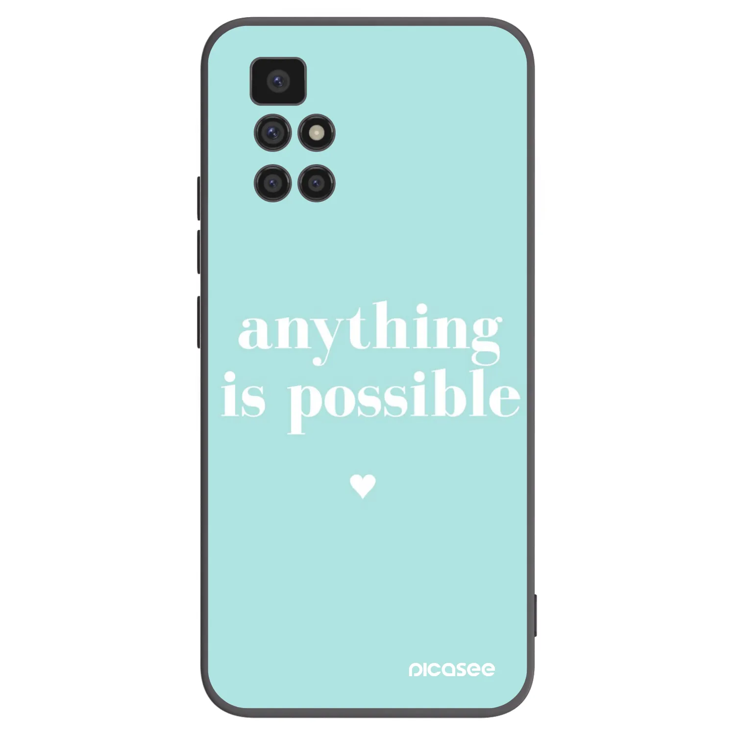 Picasee crna silikonska maskica za Xiaomi Redmi 10 - Anything is possible