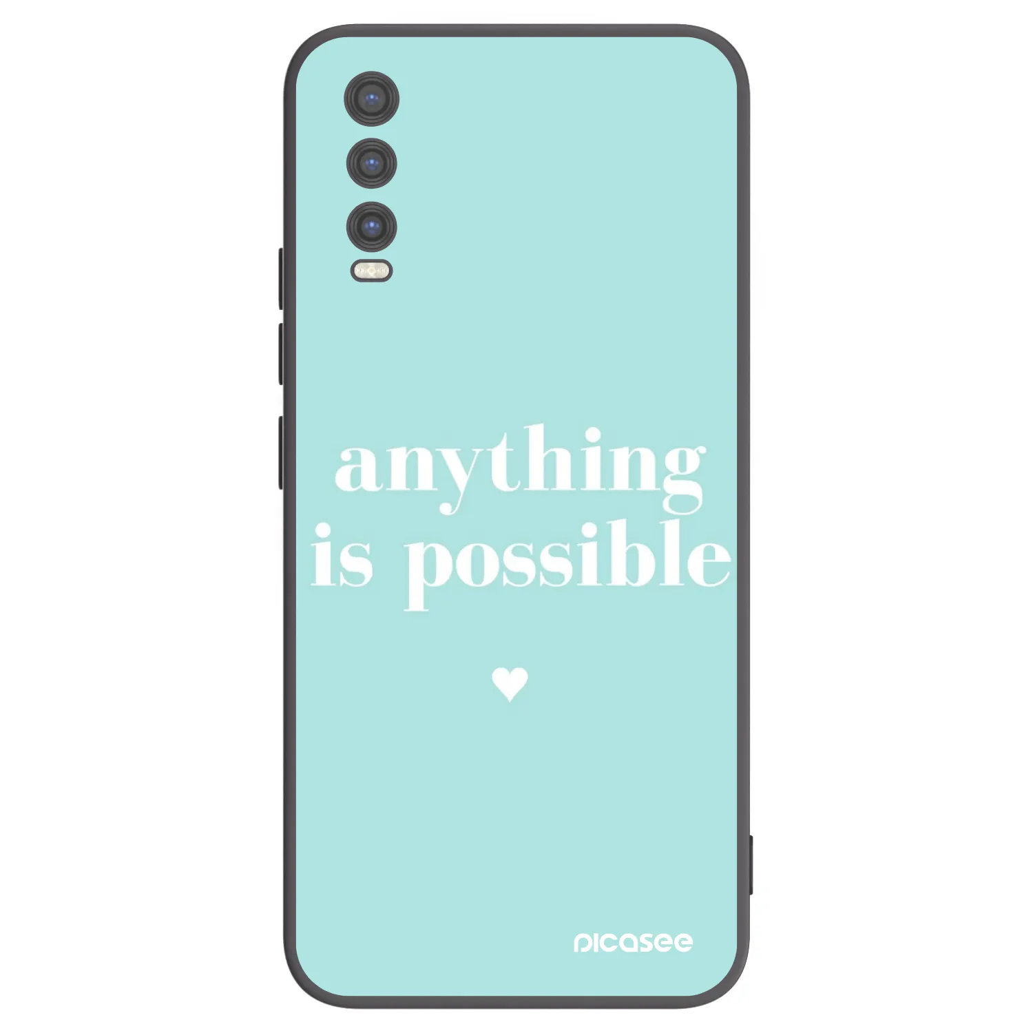 Picasee crna silikonska maskica za Vivo Y20s - Anything is possible