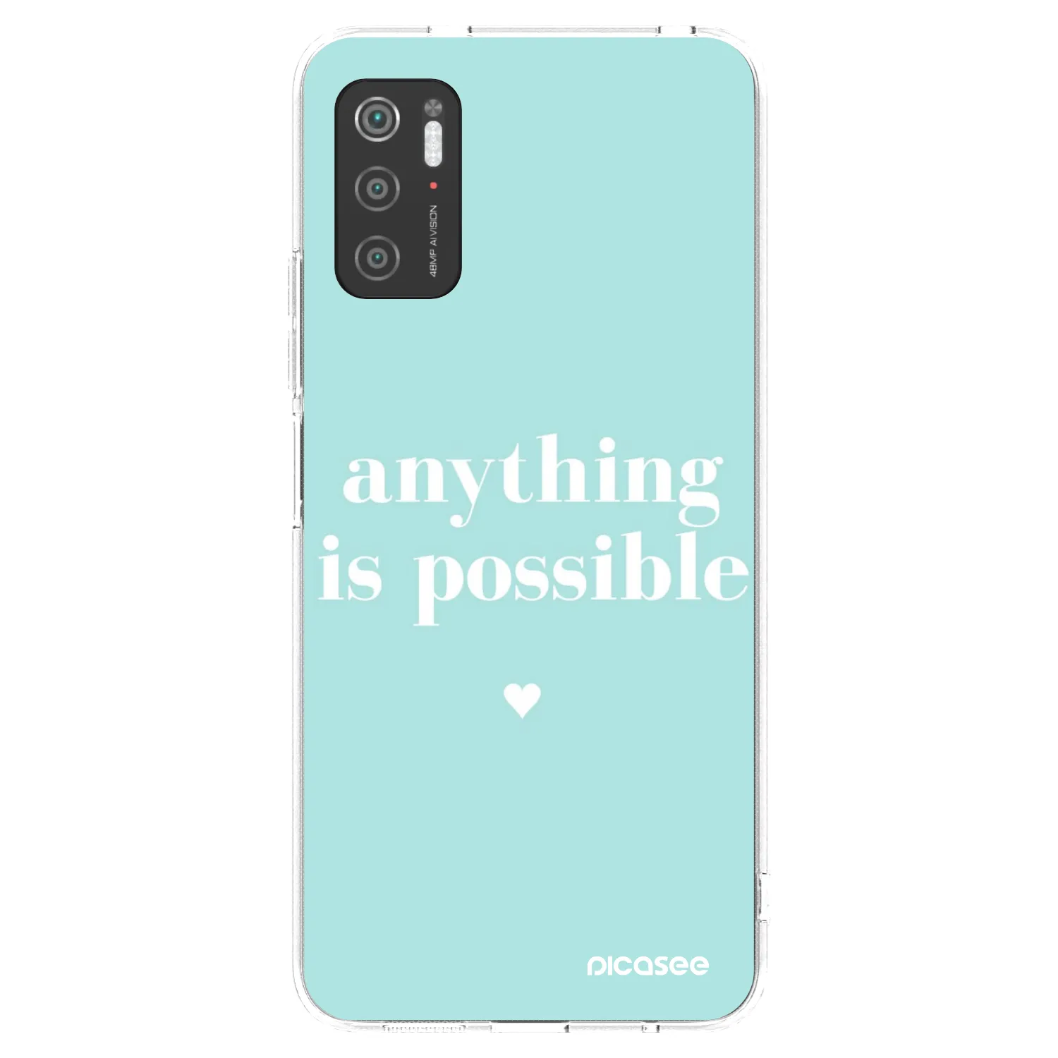 Picasee silikonska prozirna maskica za Xiaomi Poco M3 Pro 5G - Anything is possible