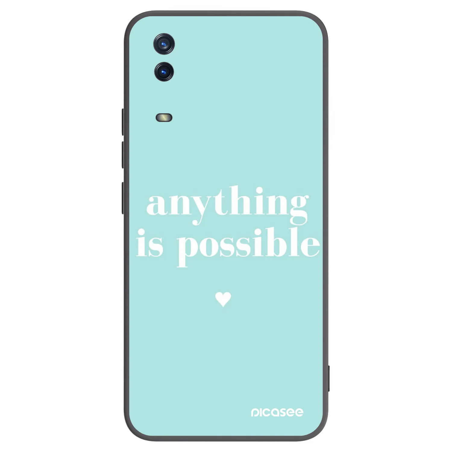Picasee crna silikonska maskica za Vivo Y11s - Anything is possible