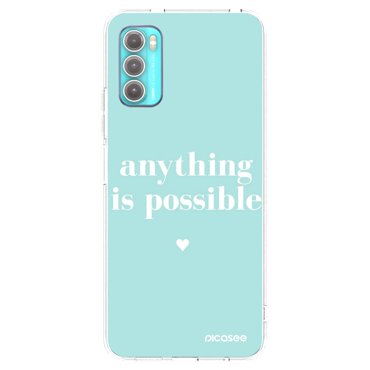 Picasee silikonska prozirna maskica za Motorola Moto G60 - Anything is possible