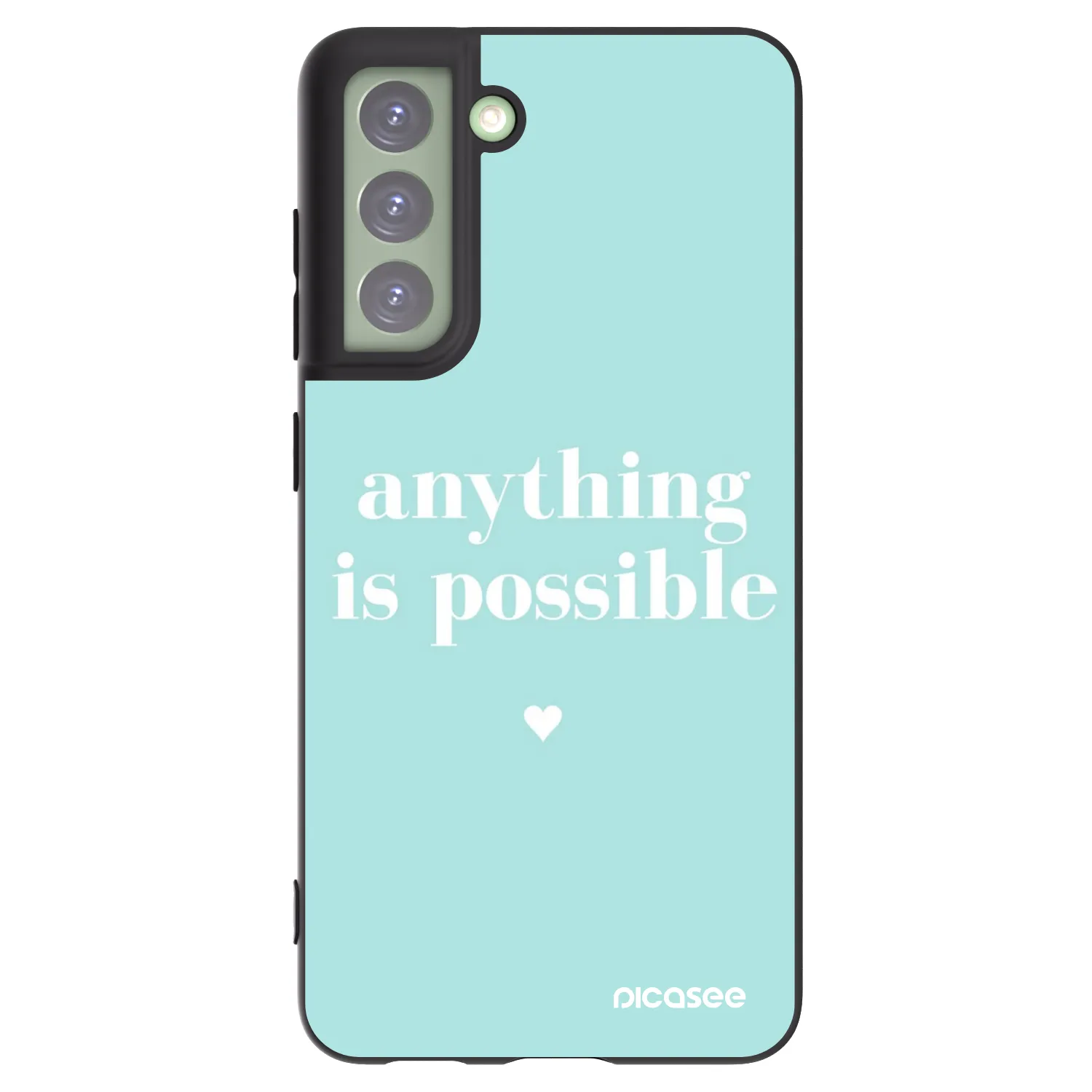 Picasee crna silikonska maskica za Samsung Galaxy S21 FE 5G - Anything is possible