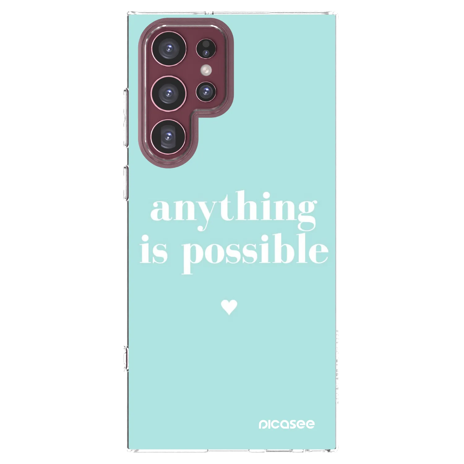 Picasee silikonska prozirna maskica za Samsung Galaxy S22 Ultra 5G - Anything is possible