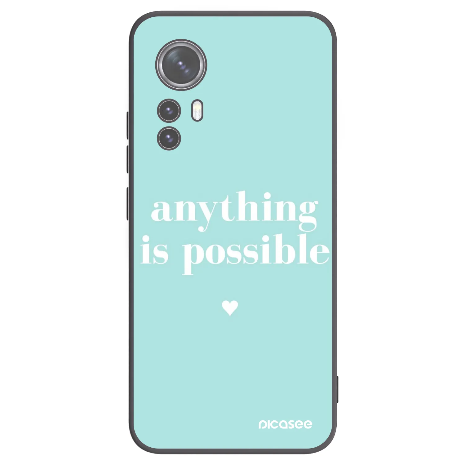 Picasee crna silikonska maskica za Xiaomi 12 - Anything is possible