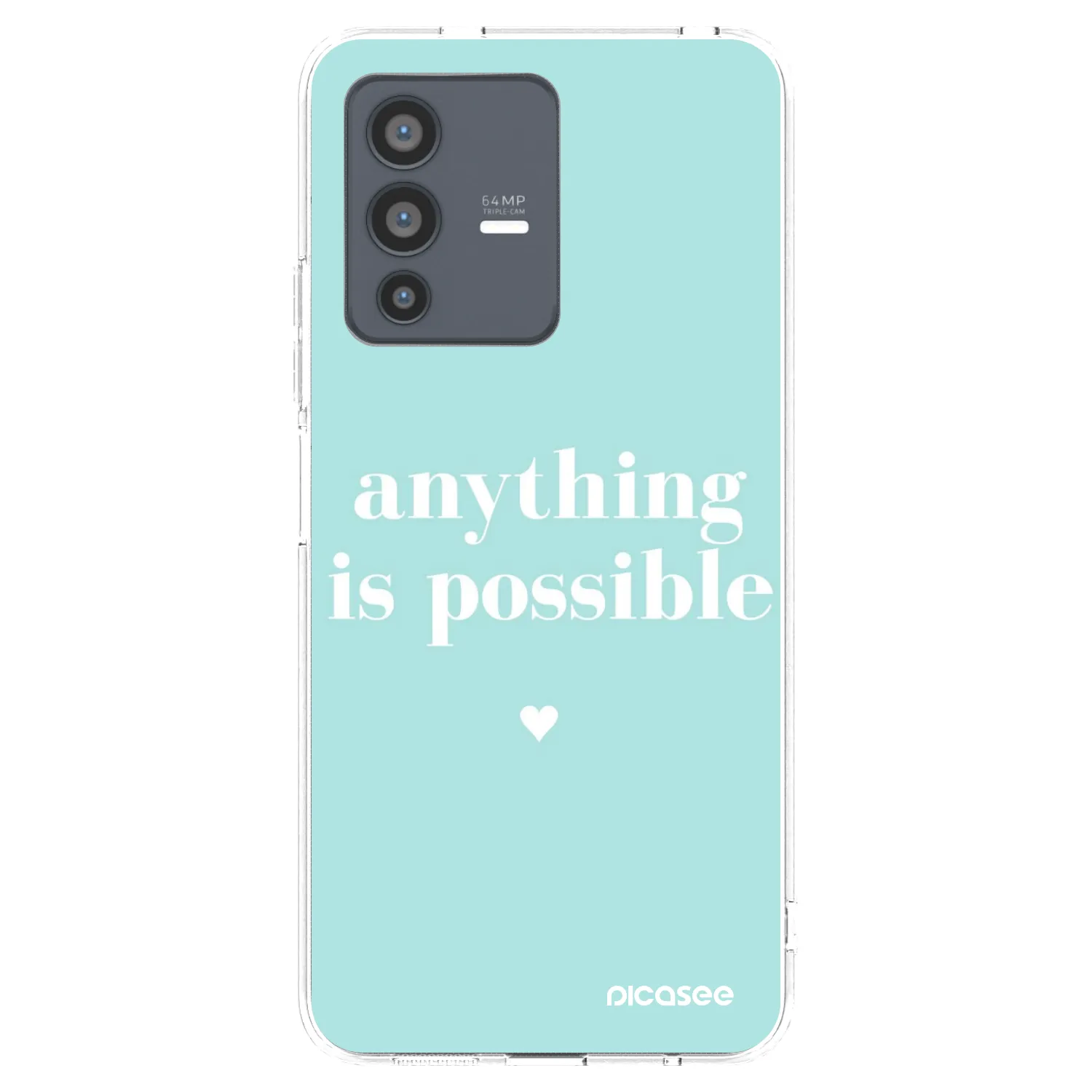 Picasee silikonska prozirna maskica za Vivo V23 5G - Anything is possible