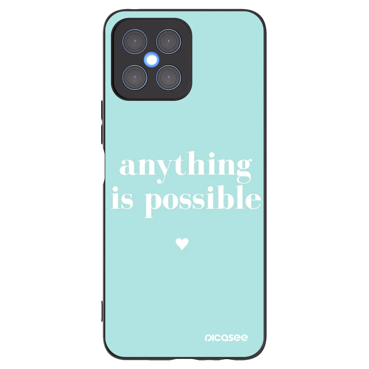 Picasee crna silikonska maskica za Honor X8 4G - Anything is possible
