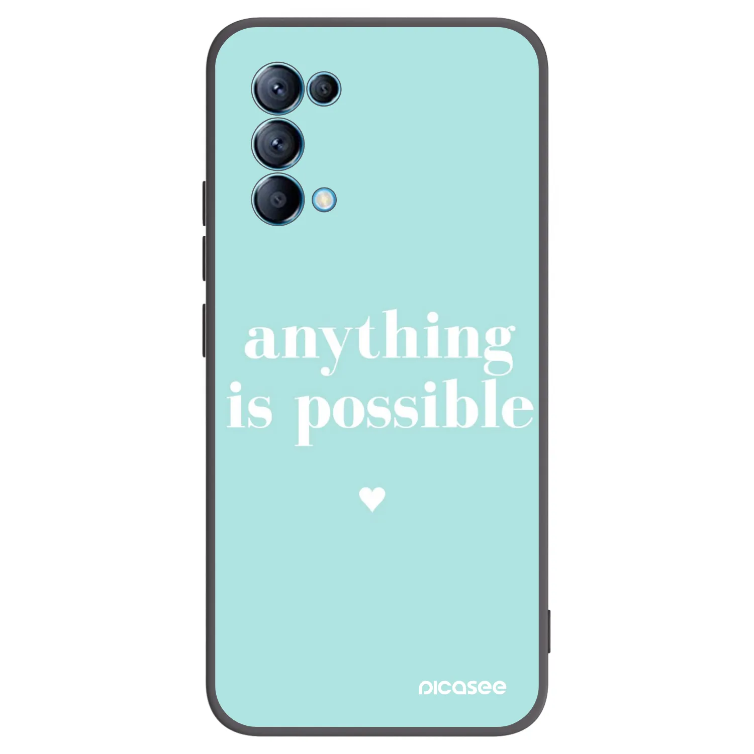 Picasee crna silikonska maskica za OPPO A16s - Anything is possible
