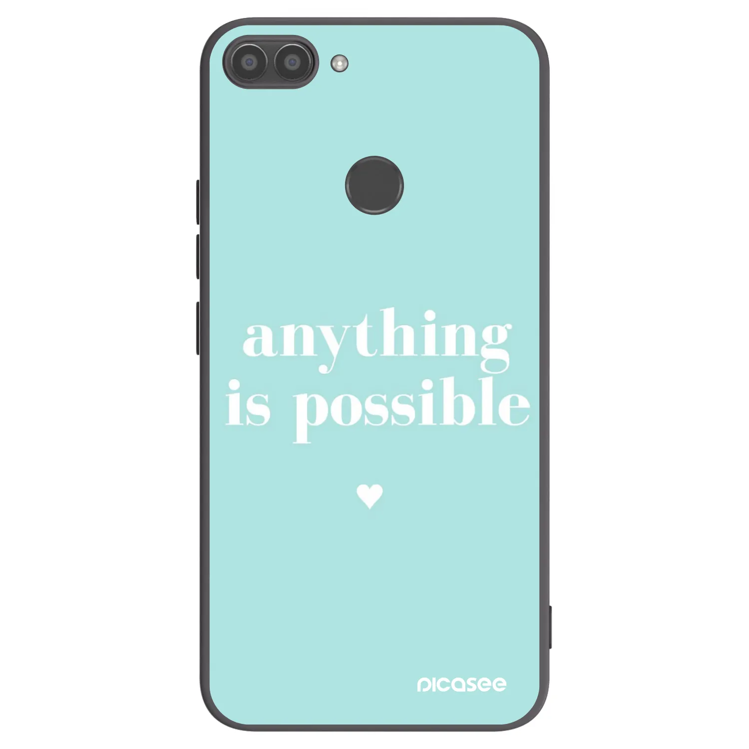 Picasee crna silikonska maskica za Huawei P Smart - Anything is possible