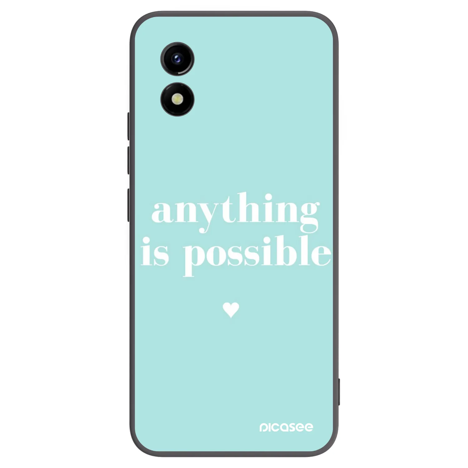 Picasee crna silikonska maskica za Vivo Y01 - Anything is possible