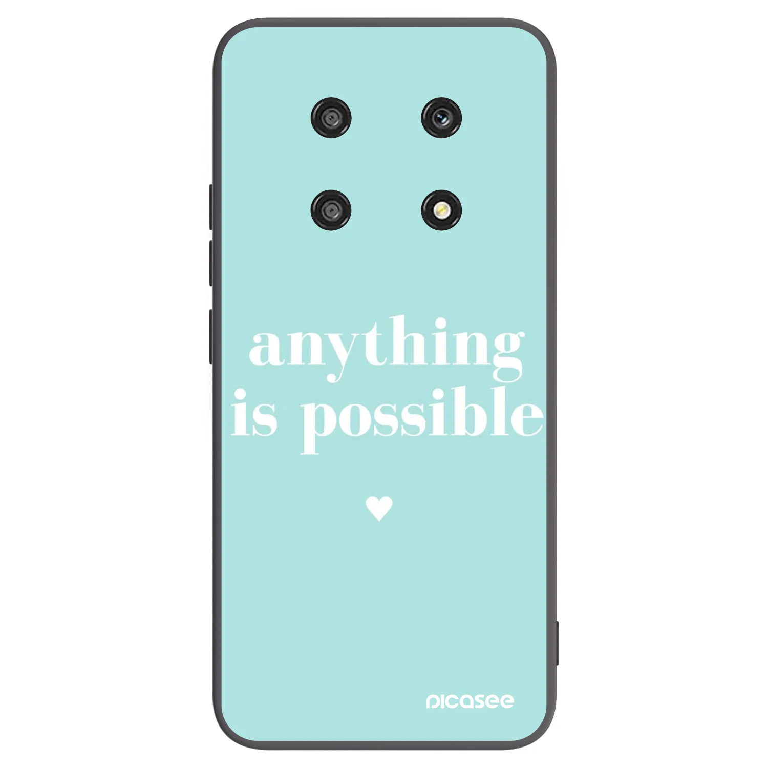 Picasee crna silikonska maskica za Honor Magic4 Lite 5G - Anything is possible