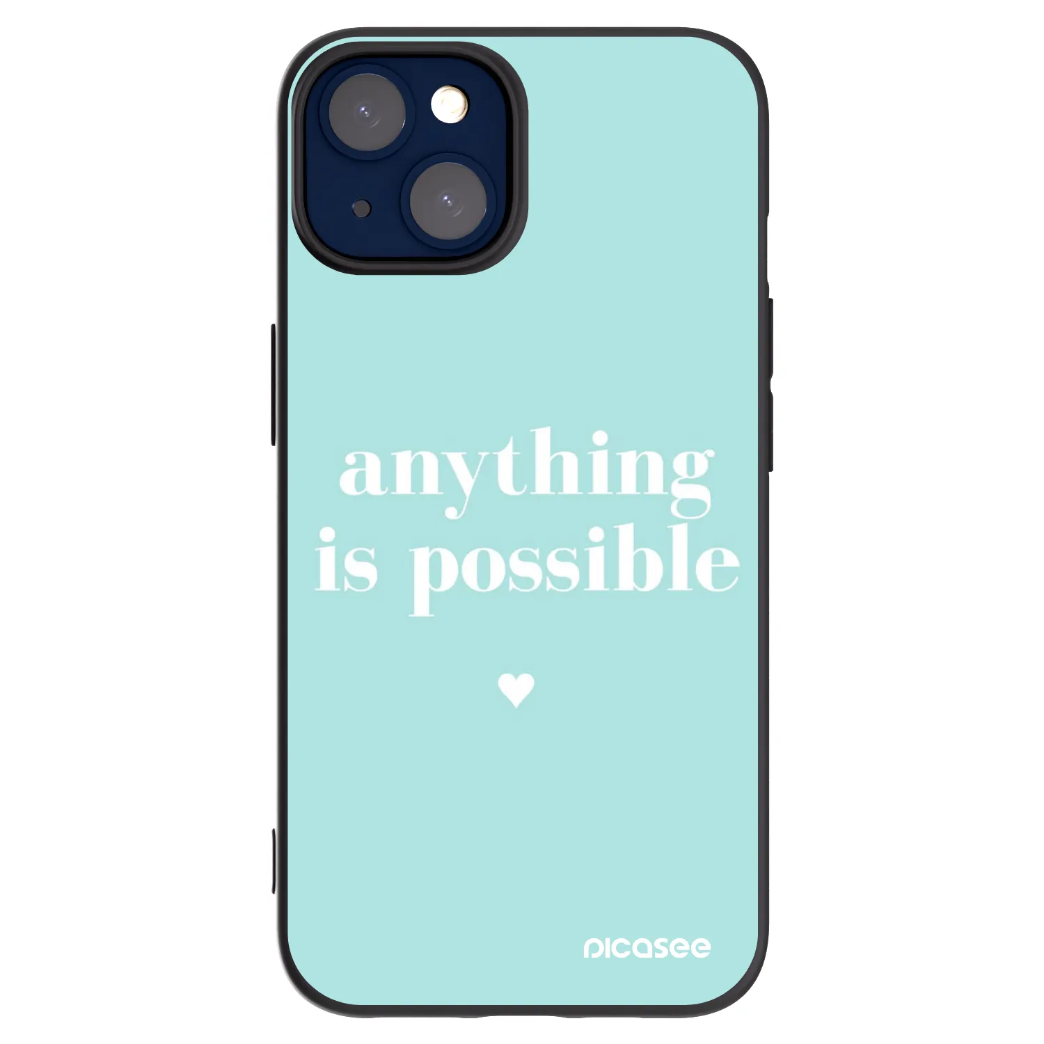Picasee crna silikonska maskica za Apple iPhone 14 - Anything is possible
