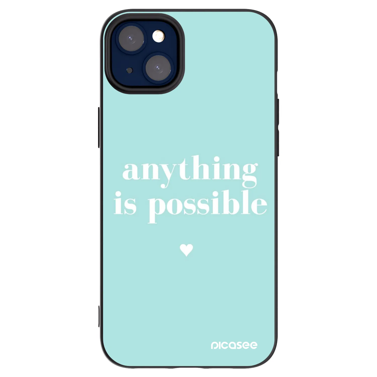Picasee crna silikonska maskica za Apple iPhone 14 Plus - Anything is possible