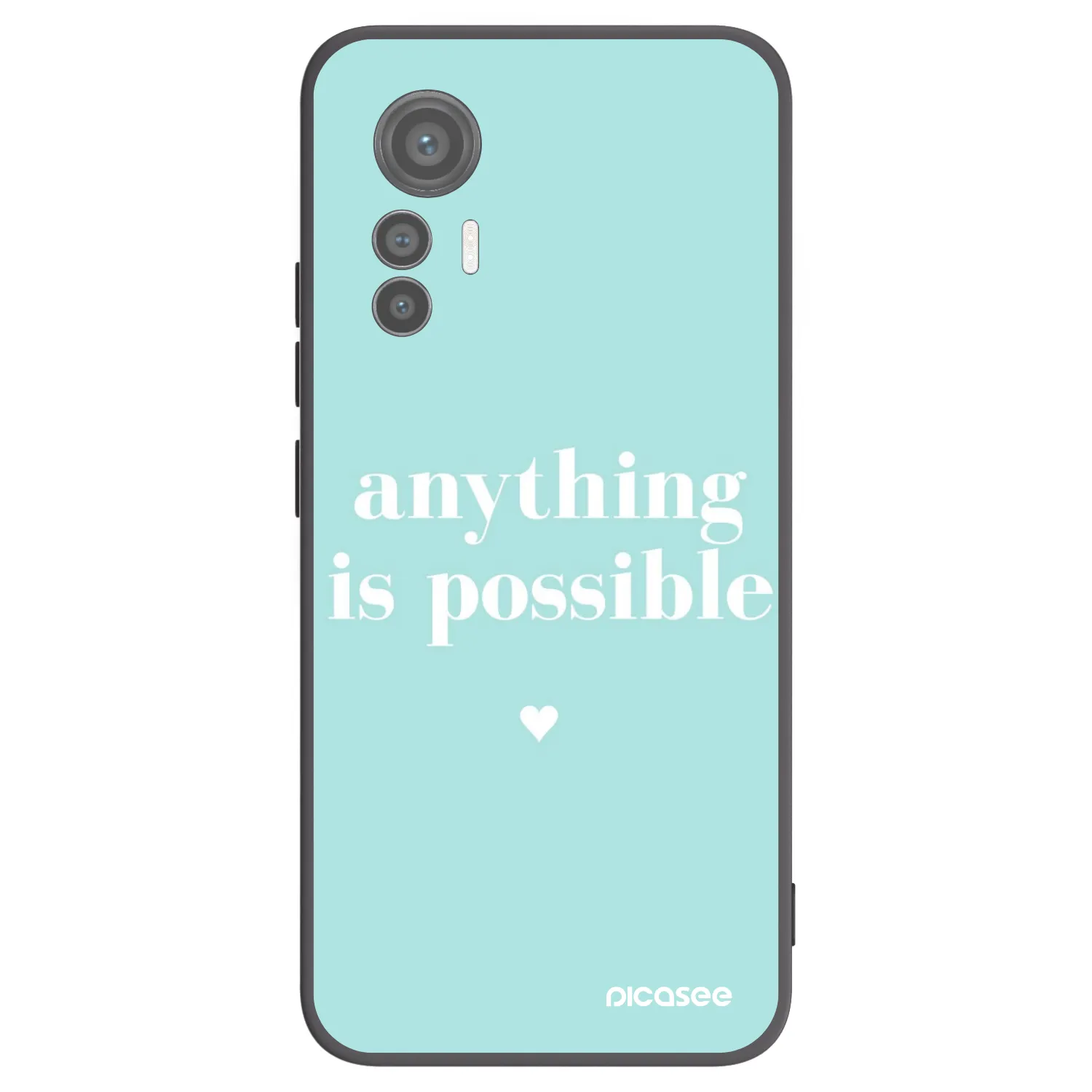 Picasee crna silikonska maskica za Xiaomi 12 Lite - Anything is possible
