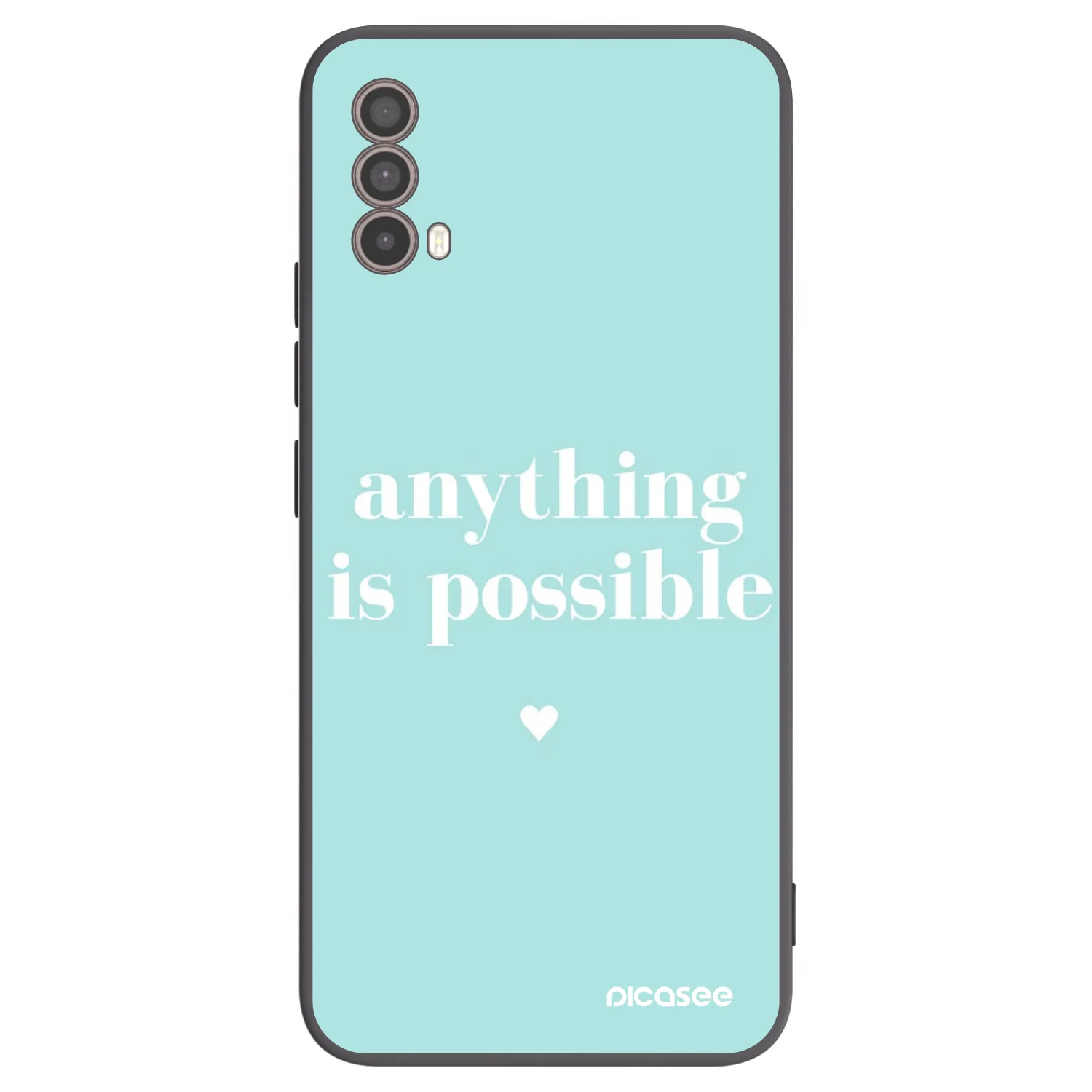 Picasee crna silikonska maskica za Motorola Moto E40 - Anything is possible