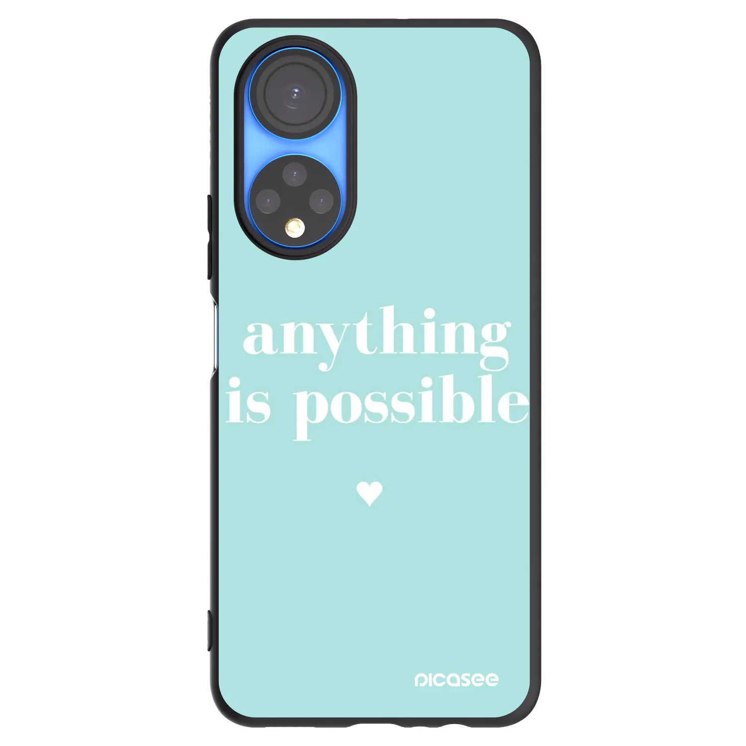 Picasee crna silikonska maskica za Honor X7 - Anything is possible